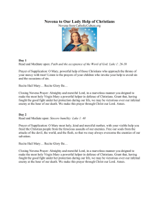 Novena to Our Lady Help of Christians