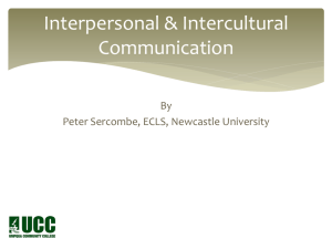 Intercultural and Interpersonal Awareness Presentation
