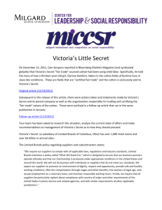 Victoria's Little Secret - University of Washington Tacoma