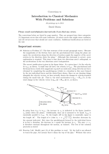 Introduction to Classical Mechanics With Problems and Solutions