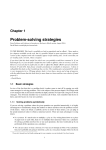 Problem-solving strategies