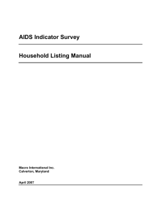 AIS Household Listing Manual