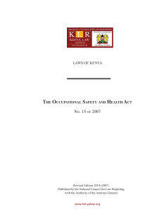 Occupational Safety and Health Act of 2007