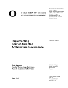 Implementing Service-Oriented Architecture Governance