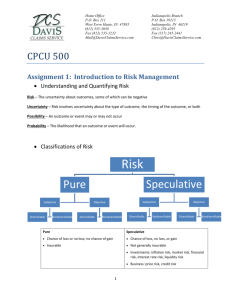 Understanding and Quantifying Risk