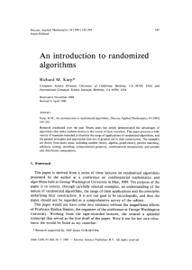 An introduction to randomized algorithms