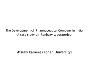 The Development of Pharmaceutical Company in India