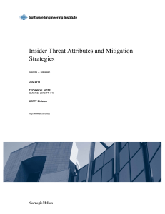 Insider Threat Attributes and Mitigation Strategies