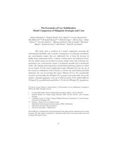 Model Comparison of Mitigation Strategies and Costs