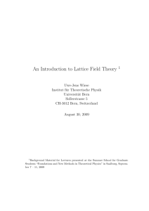An Introduction to Lattice Field Theory