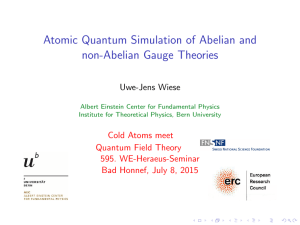 Atomic Quantum Simulation of Abelian and non