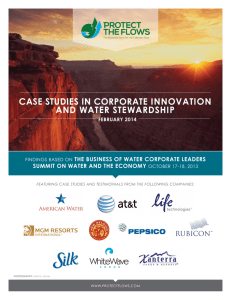 CASE STUDIES IN CORPORATE INNOvATION AND WATER