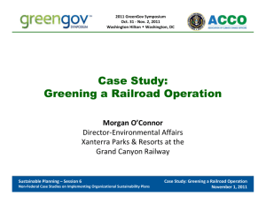Case Study: Greening a Railroad Operation