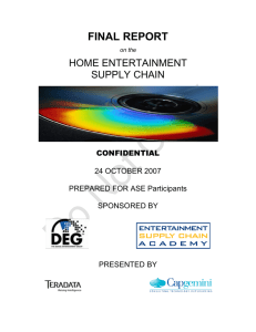 DEG Home Entertainment Supply Chain Study