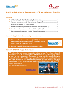 Additional Guidance for Walmart Suppliers