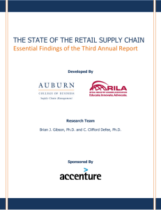 THE STATE OF THE RETAIL SUPPLY CHAIN Essential Findings of