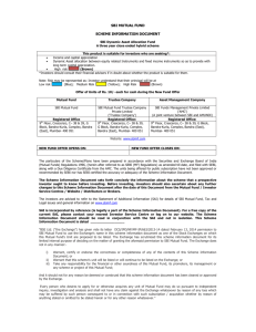 sbi mutual fund scheme information document