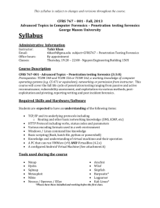 CFRS 767 Penetration Testing Forensics