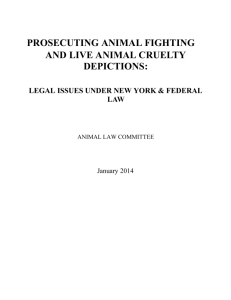 Prosecuting Animal Fighting and Live Animal Cruelty Depictions