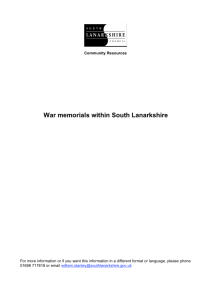 War Memorials - South Lanarkshire Council