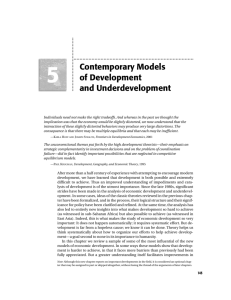 Contemporary Models of Development and Underdevelopment 5