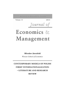 Mirosław Jarosiński CONTEMPORARY MODELS OF POLISH
