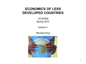 economics of less developed countries
