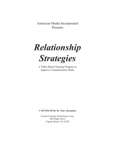 Relationship Strategies - TRAINING SOLUTIONS Inc.