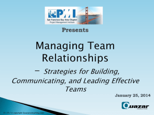 Managing Team Relationships