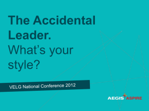 The Accidental Leader. What‟s your style?