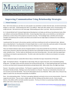 Improving Communication Using Relationship Strategies