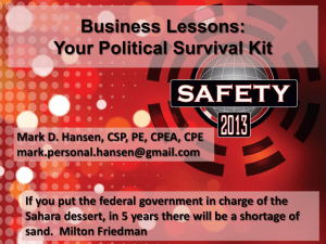 Business Lessons: Your Political Survival Kit
