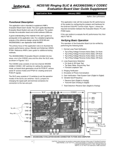 HC55185 and AK2306/2306LV Eval Board User Guide