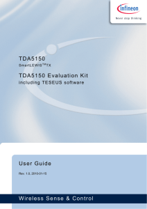 Wireless Sense & Control User Guide TDA5150 Evaluation Kit