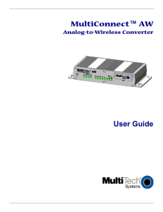 MultiConnect AW User Guide - Multi