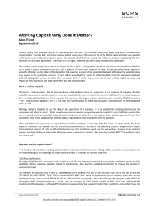 Working Capital: Why Does it Matter