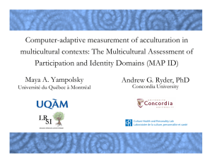 Computer-adaptive measurement of acculturation in multicultural