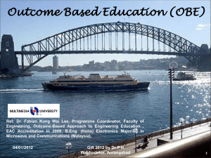 Outcome Based Education (OBE)