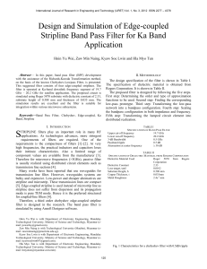 Design and Simulation of Edge-coupled Stripline Band