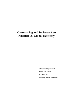 Team Comp1: Outsourcing and Its Impact on National vs Global