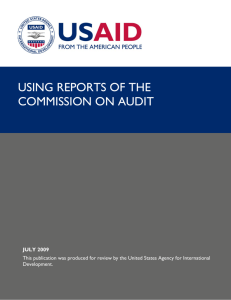 using reports of the commission on audit