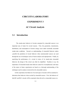 CIRCUITS LABORATORY EXPERIMENT 3 AC Circuit Analysis 3.1