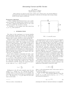 Alternating Current and RL Circuits