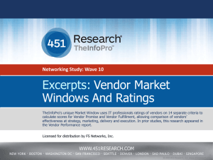 451 TheInfoPro Networking Study Wave 10 Vendor Market