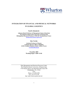 integration of financial and physical networks in global
