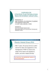 Reactor Interest Group (RIG) - Nuclear Safety and Security