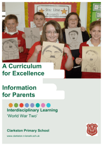 Parent Leaflet WW2 - Clarkston Primary School