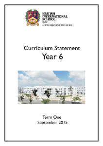 Year 6 Curriculum Statement_Term 1