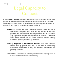 Legal Capacity to Contract - Mr. Stives Classroom Web Page