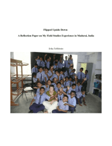A Reflection Paper on My Field Studies Experience in Madurai, India